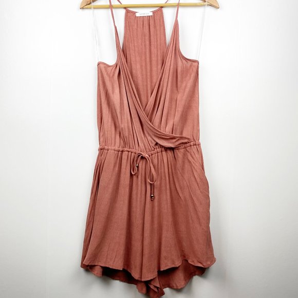 Cherish Pants - CHERISH | Dark Mauve V-Neck Shorts Romper | Medium